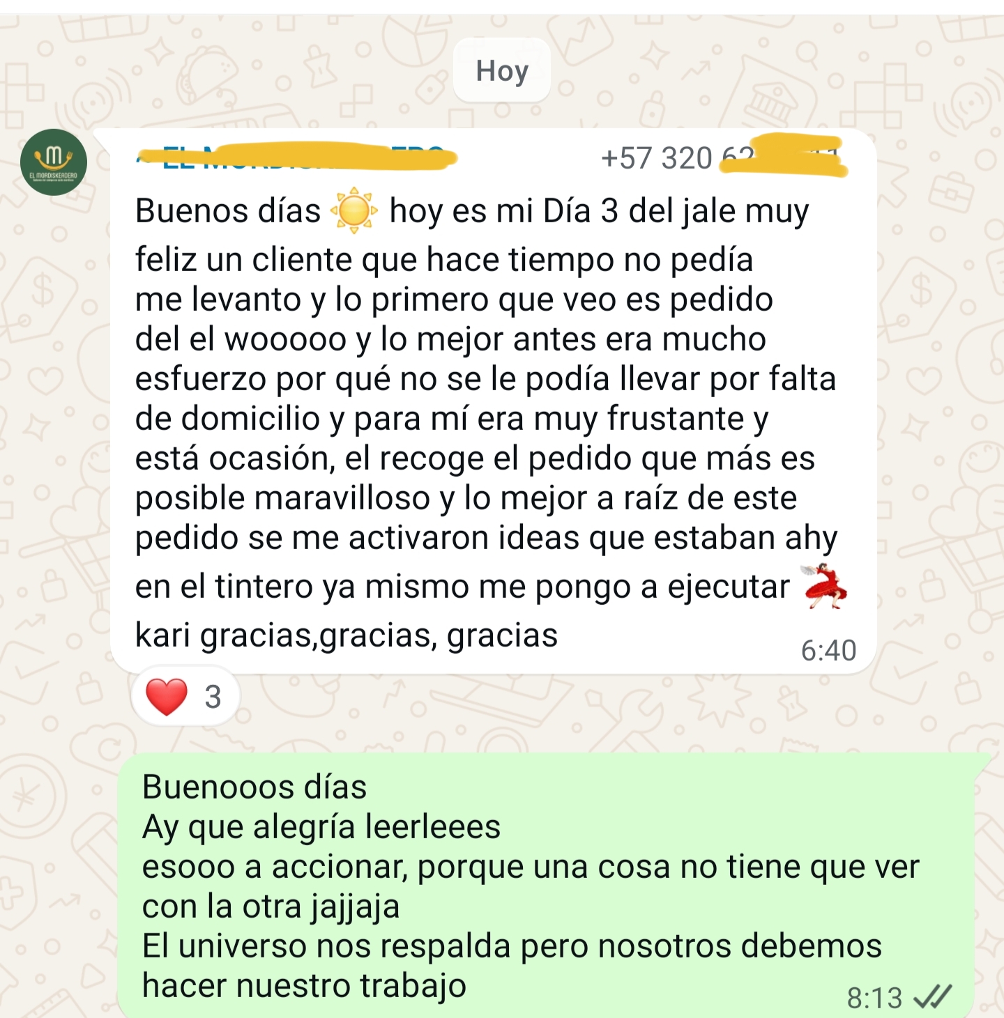 Testimonio Jale 777: Día 3 y llegó un pedido inesperado, se activaron ideas