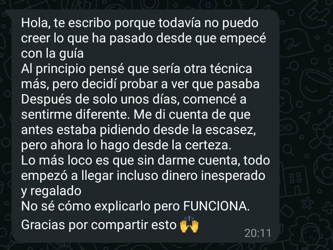 Testimonio — empezó a llegar dinero inesperado y regalado