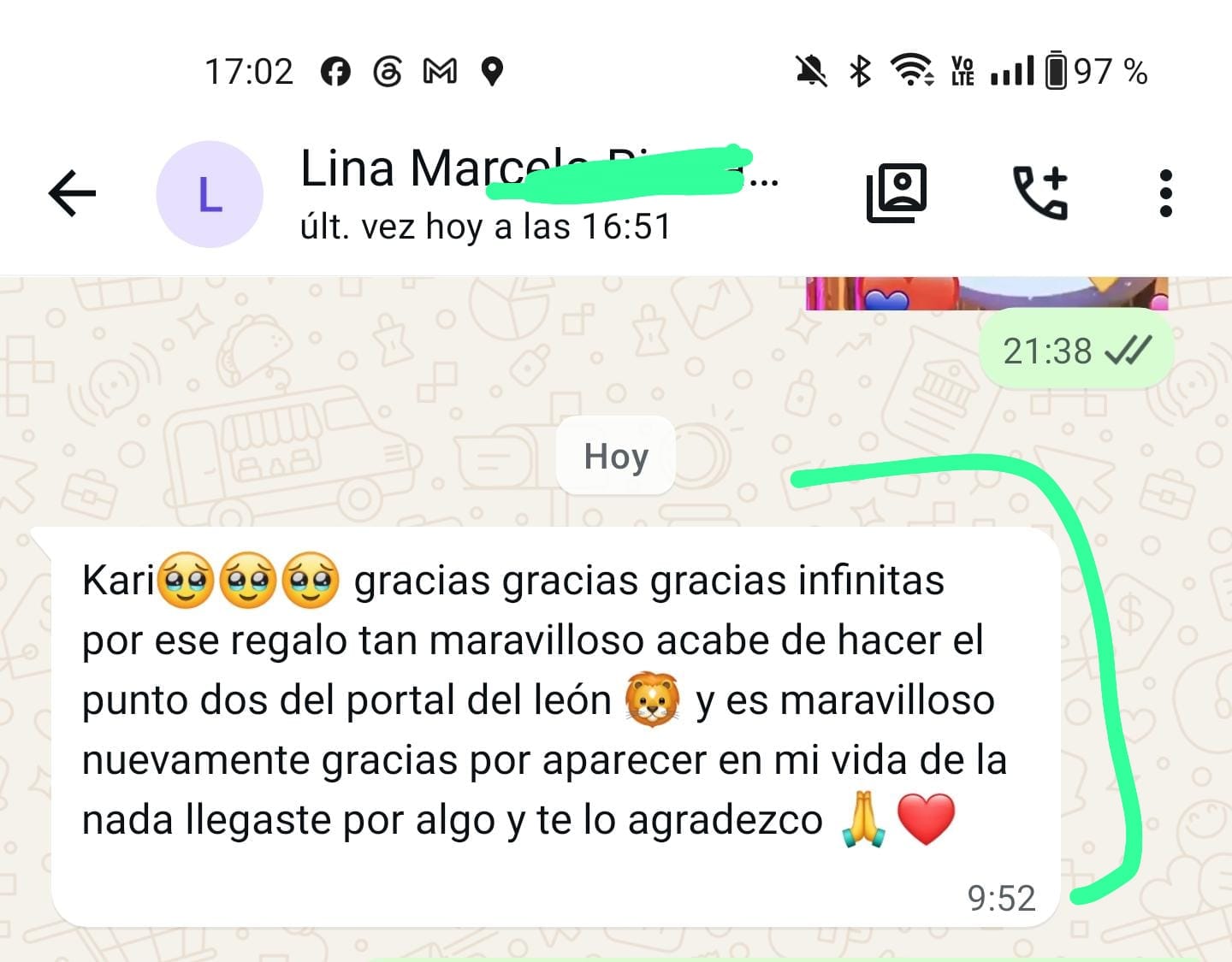 Testimonio Portal del León: gracias por ese regalo tan maravilloso