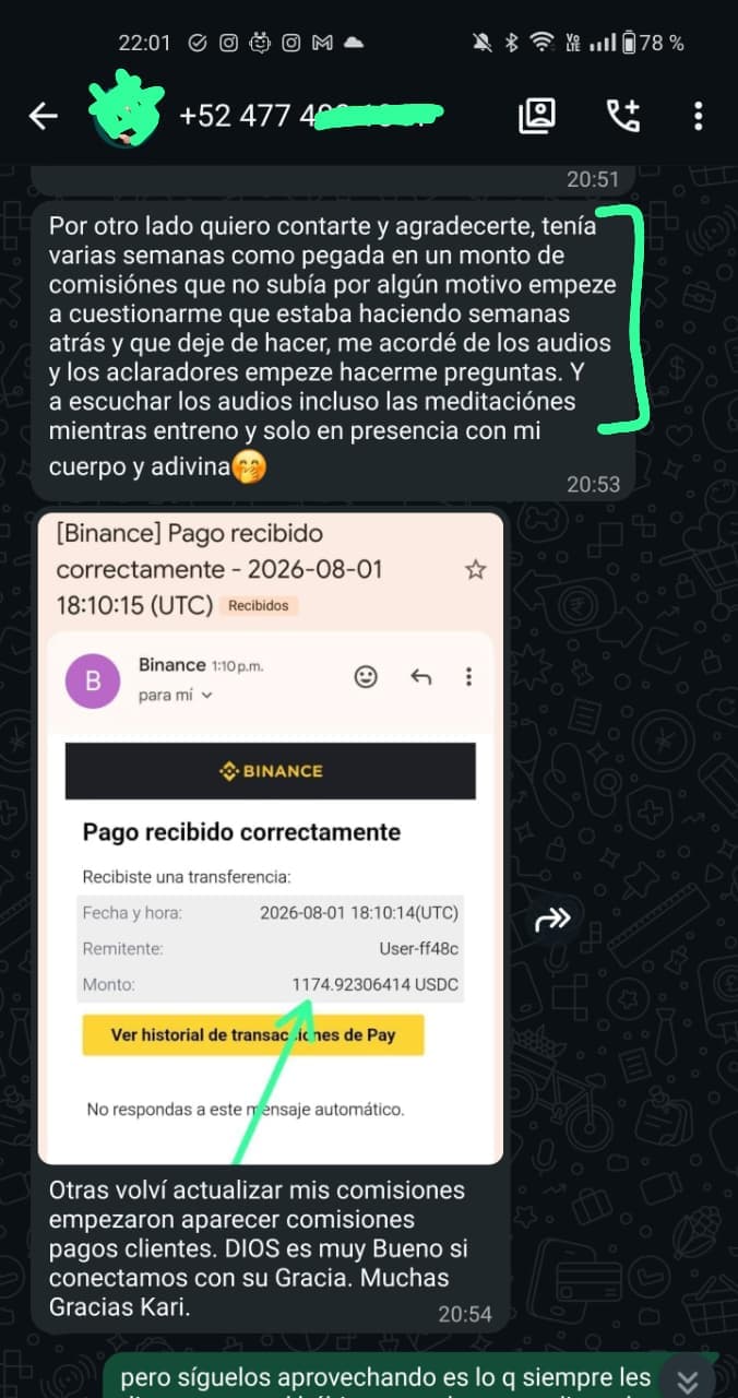 Testimonio Código Abundancia: se destrabaron mis comisiones y empezaron a llegar pagos